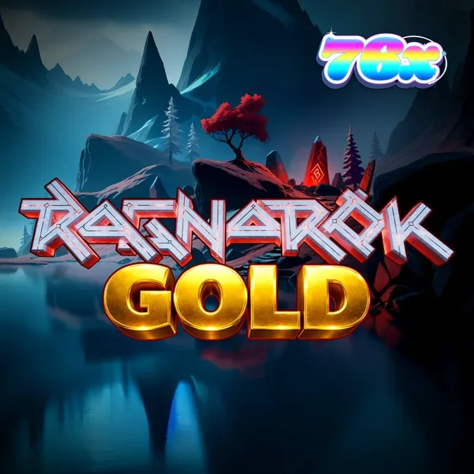 Cena apocalíptica nórdica com runas brilhantes e elementos de fogo no slot Ragnarok Gold